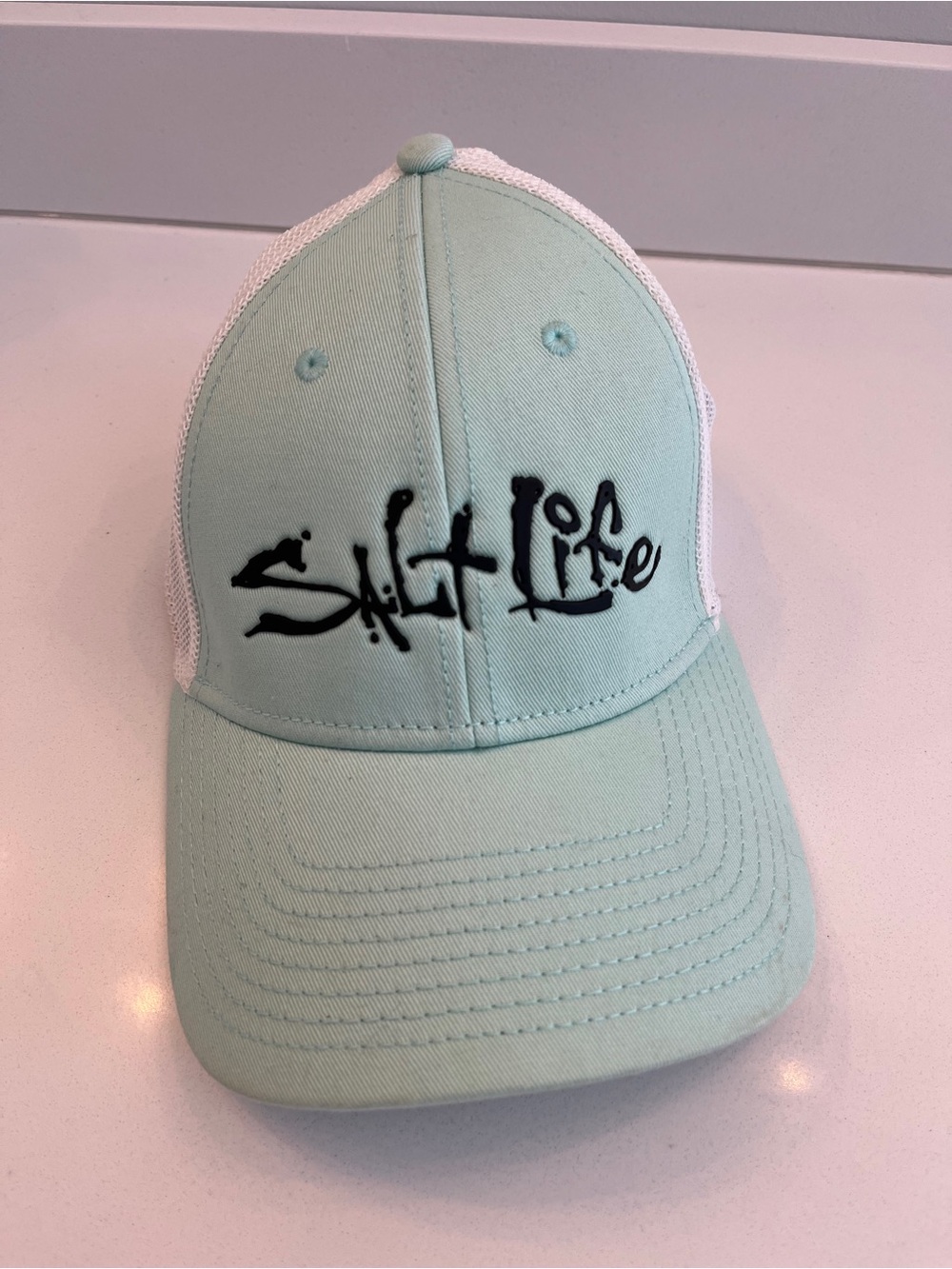 Salt Life Mint Green and White Mesh Hat